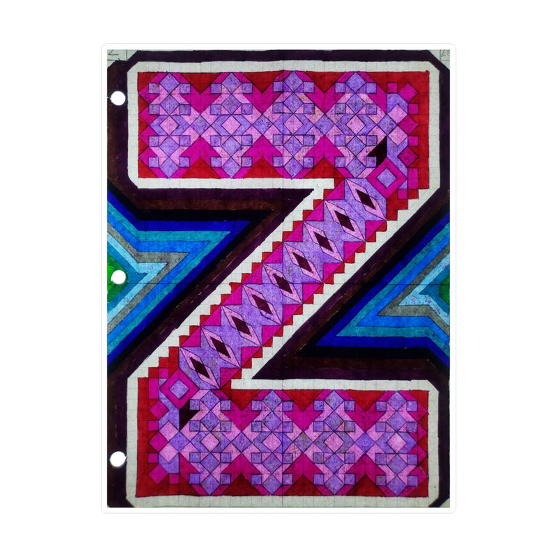 Alphabet Letter Z Kiss-Cut Vinyl Decals