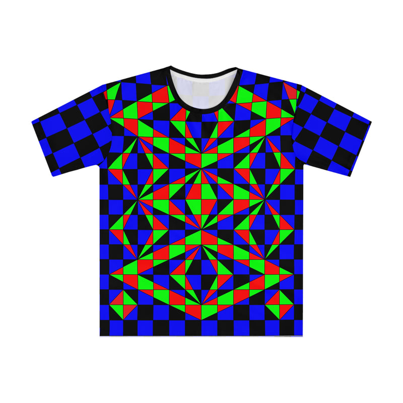 Checkered Illusion Men's Loose T-shirt (AOP)